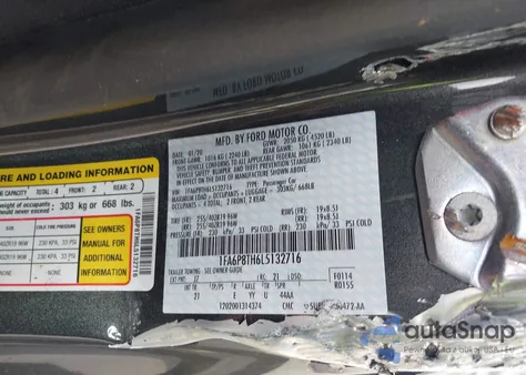 2020 Ford Mustang Ecoboost Fastback from USA, damaged, VIN 1FA6P8TH6L5132716